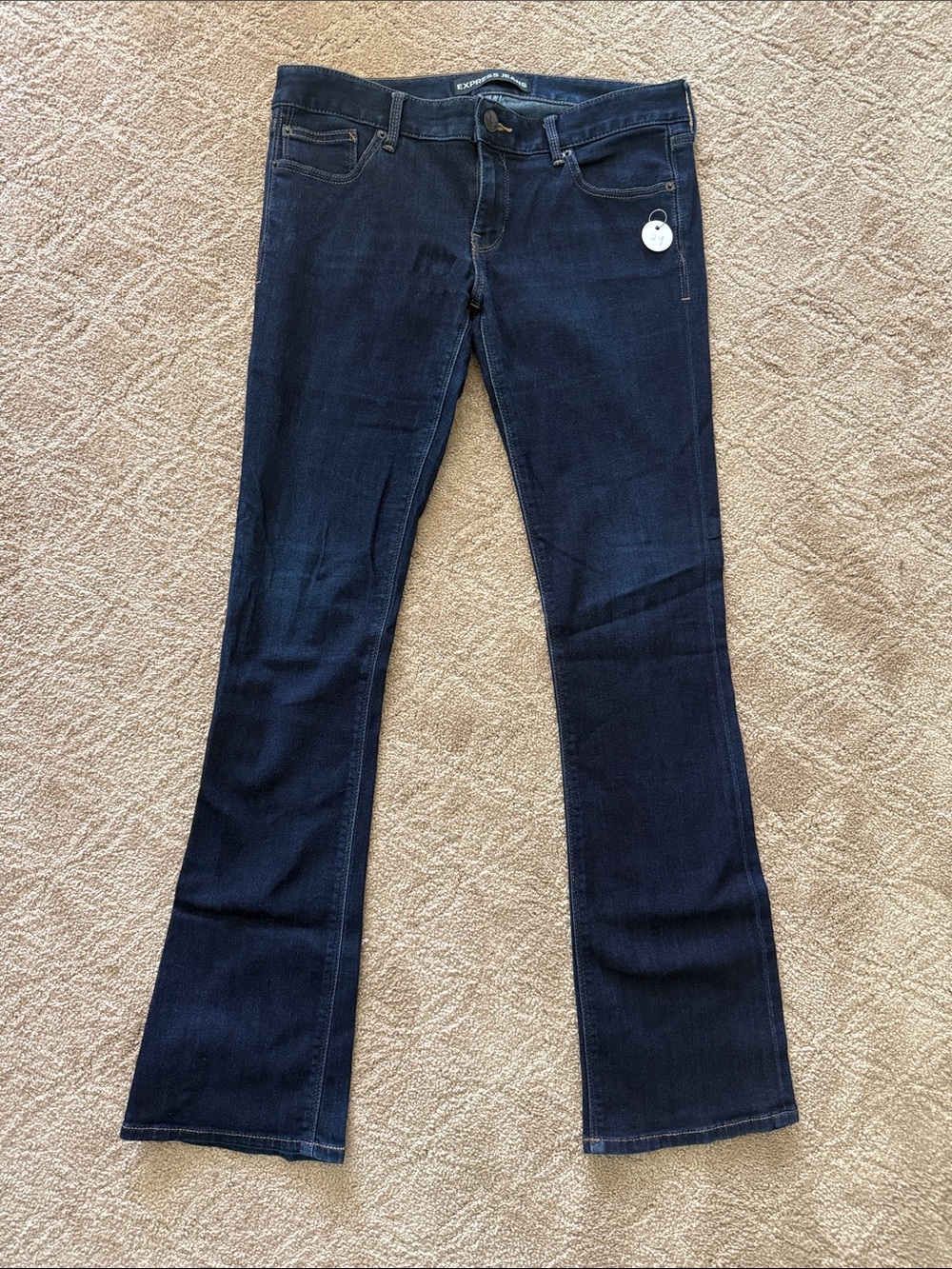 Express Women's Dark Blue Flare Jeans
